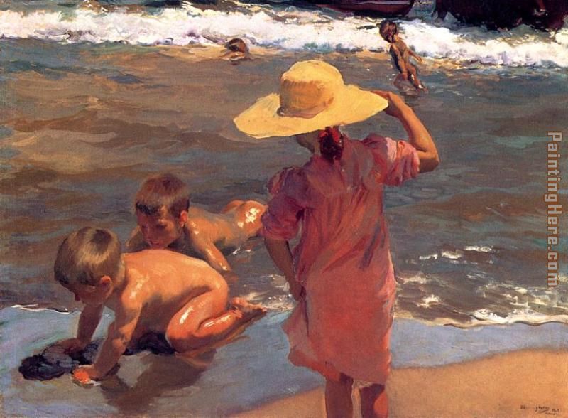 The Young Amphibians painting - Joaquin Sorolla y Bastida The Young Amphibians art painting